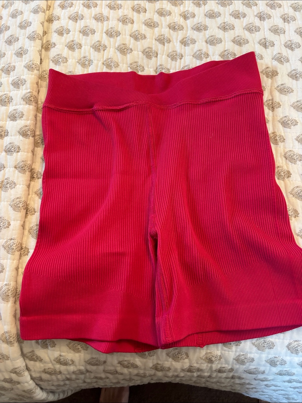 FP Movement by Free People NWOT Ribbed High-Waist Active Shorts - Bright Pink